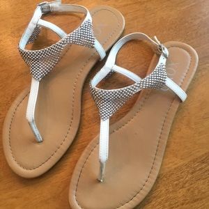 XOXO sandals with metal detailing